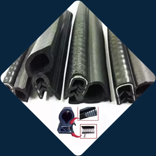 Universal Car Door Seal Weatherstrip - 3M EPDM Rubber With Steel Belt - Front/Rear Left Or Right